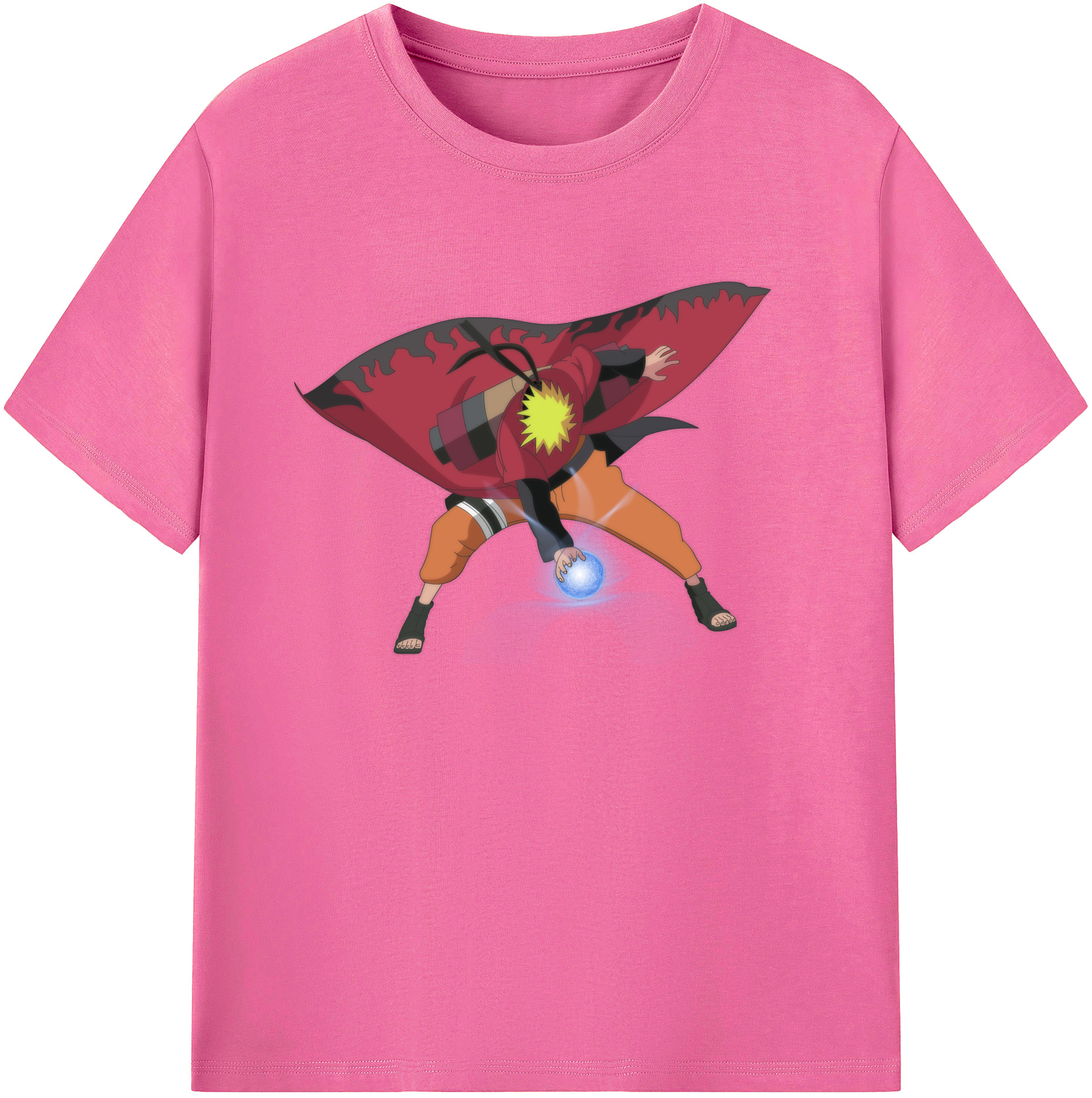 （画像用） NARUTO -ナルト- うずまき ナルト Uzumaki Naruto レディースカジュアルプリントTシャツ（綿100％）